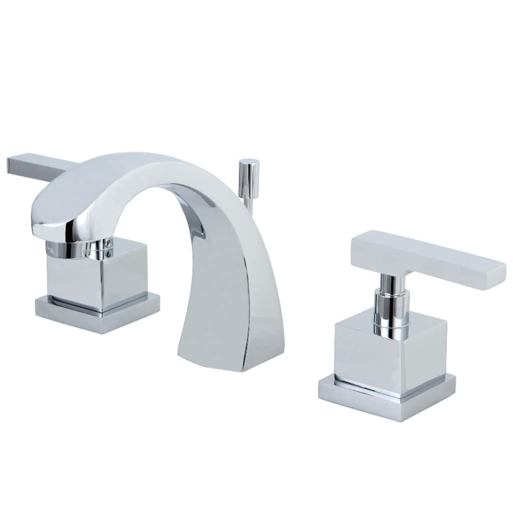 Executive Deck Mount Widespread Bathroom Faucet with Brass Pop-Up