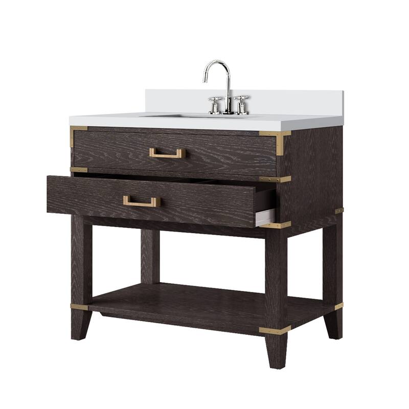 Norwalk Bath Vanity Quartz Top, Sink and Faucet