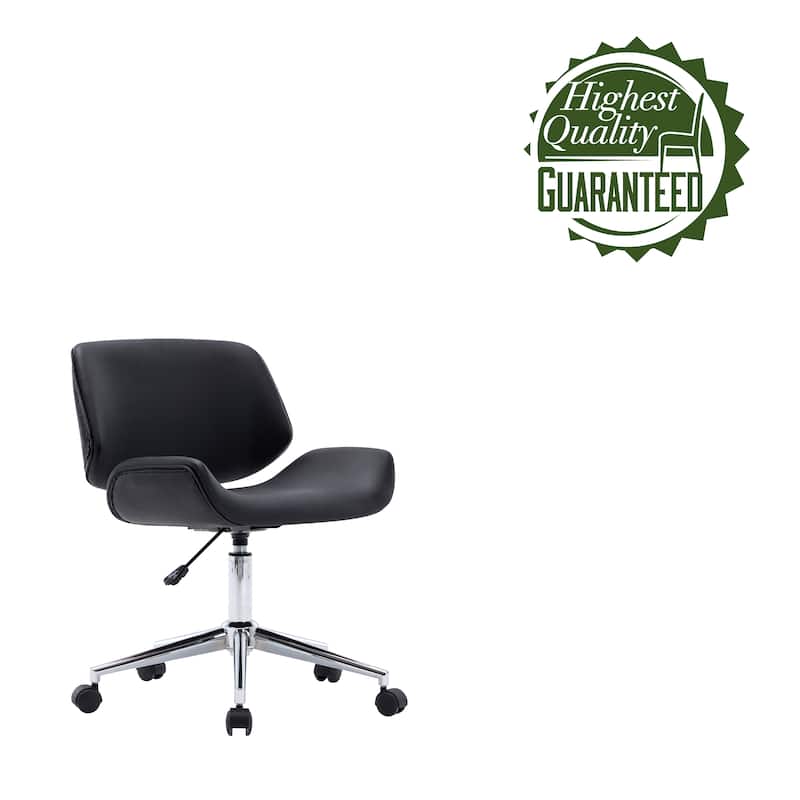 Porthos Home Orli Faux Leather or Fabric Mid-Century Office Chair