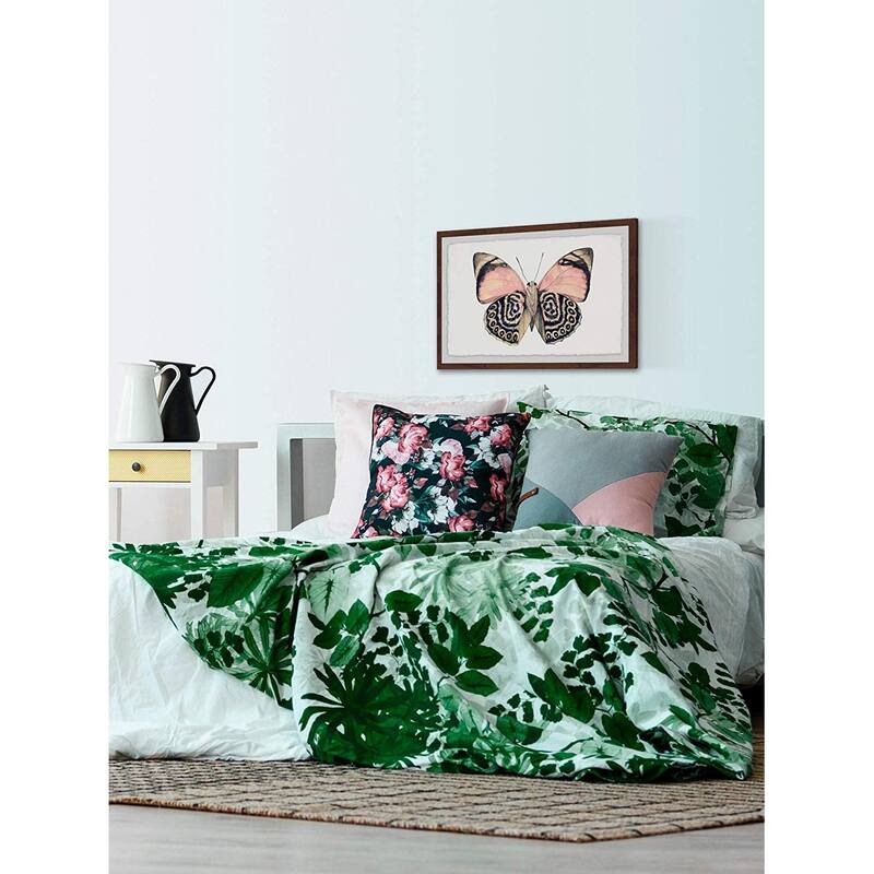 Artsy Pink and Black Wings Framed Wall Art, Elegant Home Touch - Sophisticated Artwork for Refined Décor