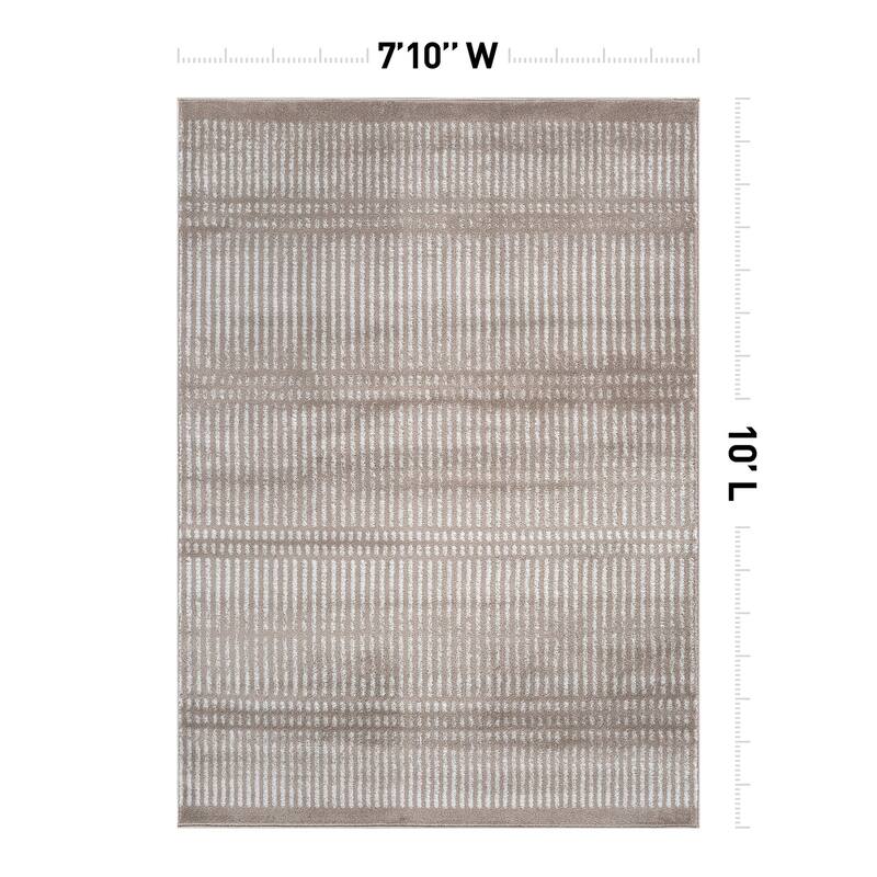 Contemporary Minimalistic Stripe LInes Area Rug