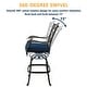 preview thumbnail 13 of 14, Clihome Outdoor Cast Aluminum Vintage Carved Barstools Chairs with Cushions (Set of 2)
