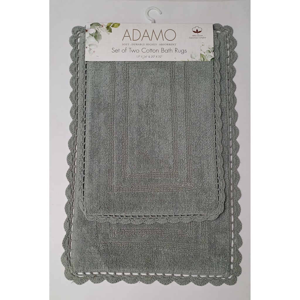 Adamo 2pc Cotton Bath Rug Set