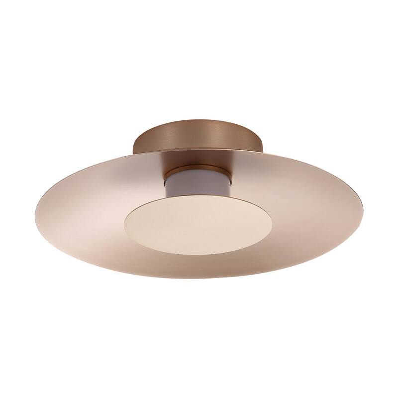 Golden Lighting 6400-FM12 FRG Luma 12" Wide Semi-flush Ceiling Fixture - French Gold