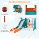preview thumbnail 4 of 6, 5-in-1 Kids Slide and Swing Set with Mini Bus and Basketball Hoop - 81 x 59 x 37 inch (L x W x H)