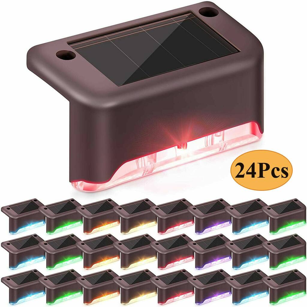 24x Solar LED Color-Changing Deck Lights