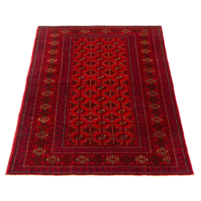 Teimani Red Rug 3'11" x 6'7" - 3'11 x 6'7