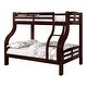 preview thumbnail 9 of 8, Biff Transitional Twin over Full Solid Wood Bunk Bed with Ladder by Furniture of America