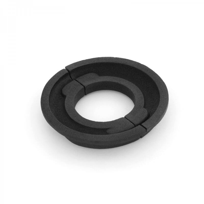 Black Radiator Flange Spiral Style Aluminum Lacquered 1.5" (IPS) 1.8" ID - 3.8" OD Escutcheon Plate Renovators Supply