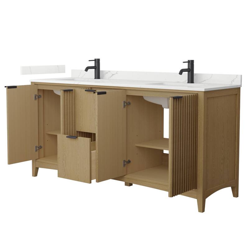 Wyndham Collection WCF9191-72D-QTZ-UNSMXX Palmilla 72" Free Standing