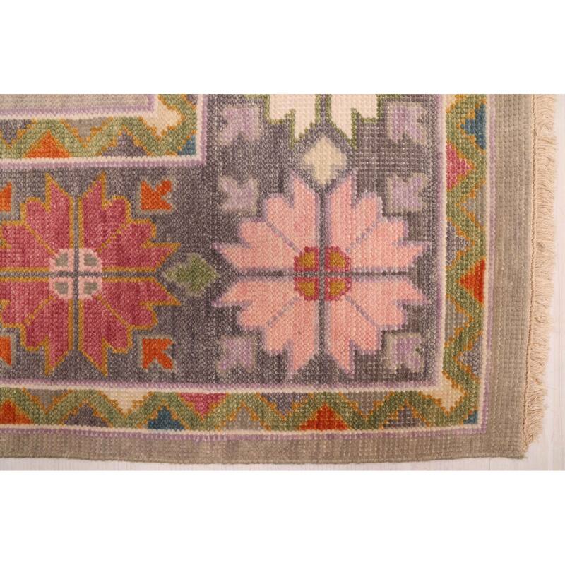 ECARPETGALLERY Hand-knotted Modern Oushak Grey Wool Rug - 8'2 x 9'10