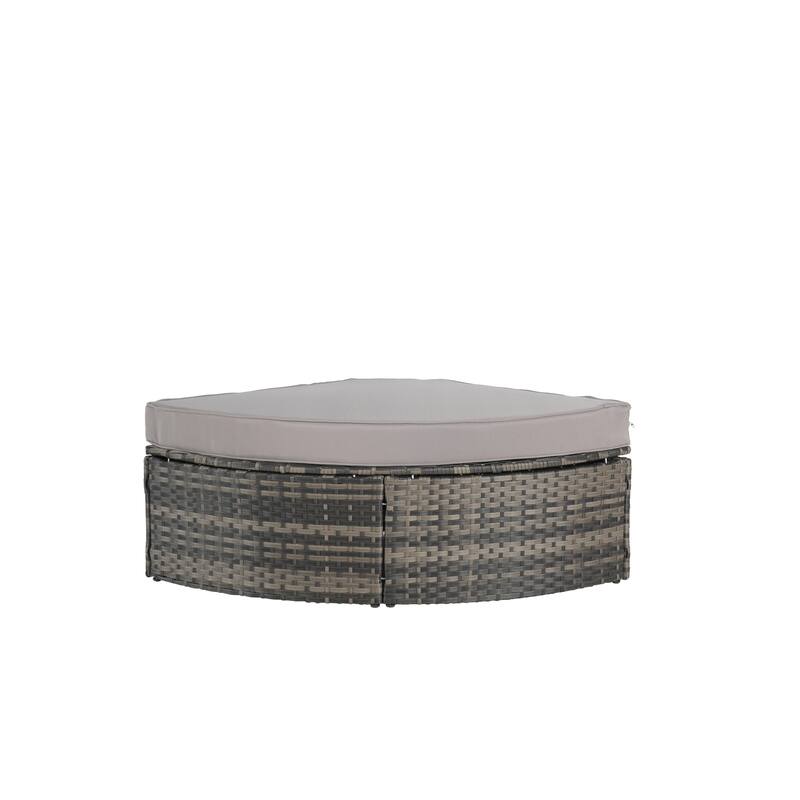 8-Piece Modular Sectional Sofa Set with Glass Table
