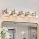 preview thumbnail 195 of 197, 2/3/4-Light Modern Bathroom Crystal Vanity Light Wall Sconces 35.4 - Gold Chrome