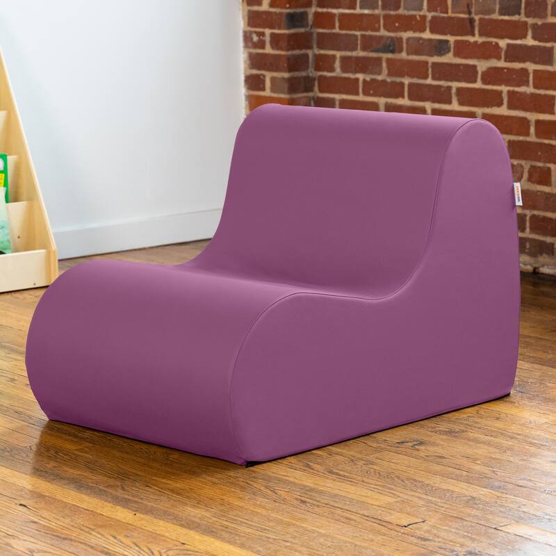 Midtown Foam Classroom Chair, Medium Size - For Elementary to Middle School Kids - Premium Vinyl - Royal Blue
