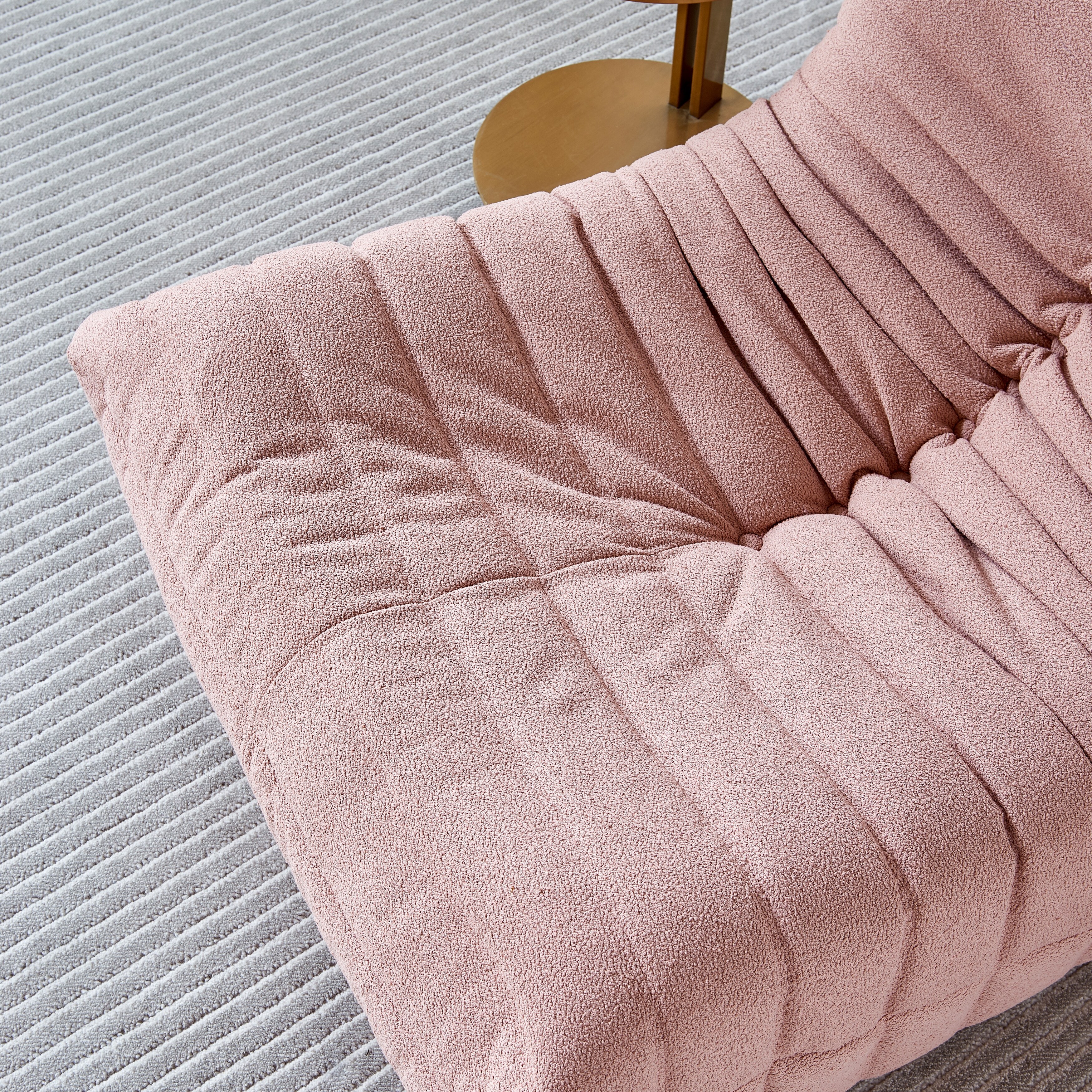 Stylish Teddy Fabric Lazy Floor Lounge Chair Single Corner Chair