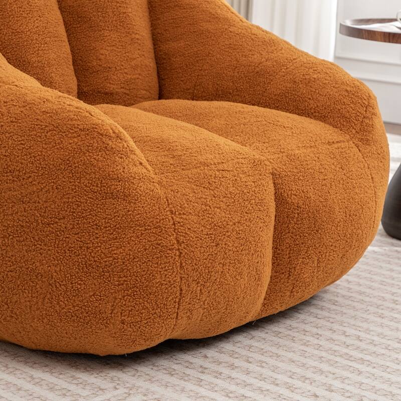 Fluffy and Lazy Teddy Fabric BeanBag Chairs with Memory Foam