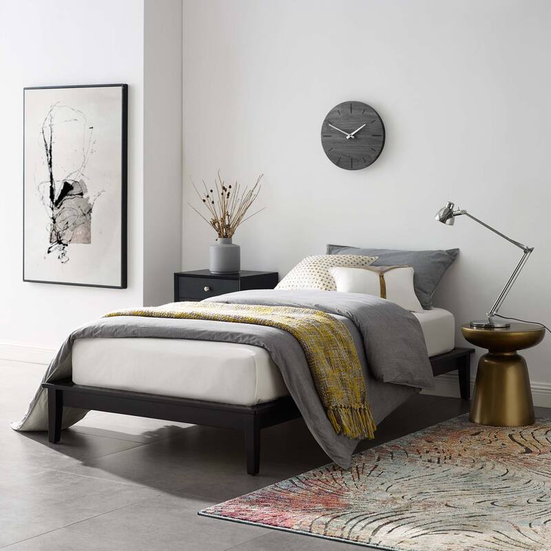 Carson Carrington Roldal Twin Wood Platform Bed - cappuccino