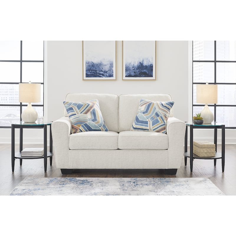 Signature Design by Ashley Cashton Loveseat - 63"W x 38"D x 39"H - White
