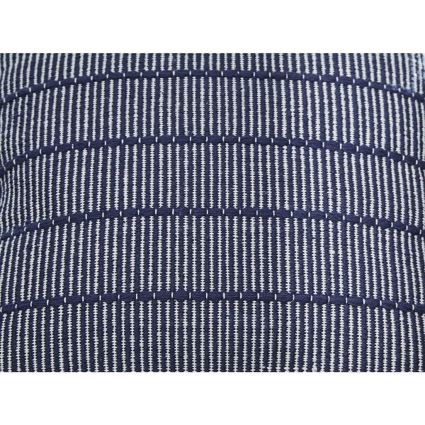 navy striped throw pillow