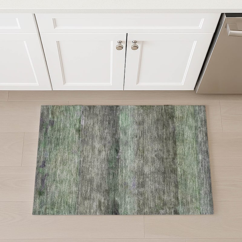 Machine Washable Indoor/ Outdoor Contemporary Ombre Chantille Rug