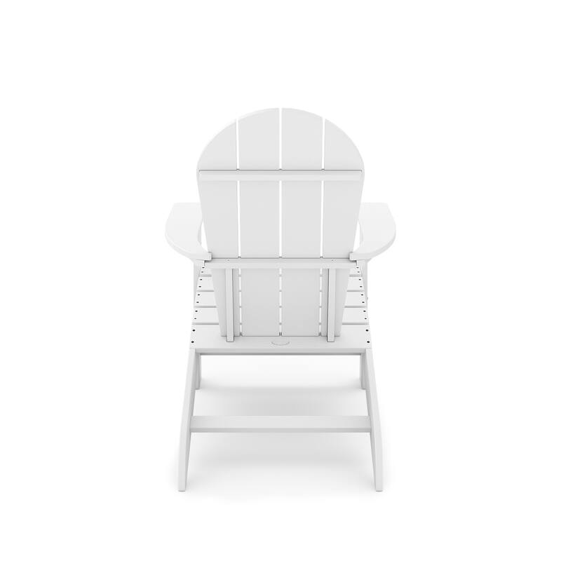White Adirondack Chair - Premium Hdpe Poly Lumber For Pool, Patio, And Garden Elegance