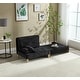 preview thumbnail 3 of 33, Chenille Upholstered 3-in-1 Convertible Sleeper Foldable Sofa Bed Recliner Chair with 3 Pillows