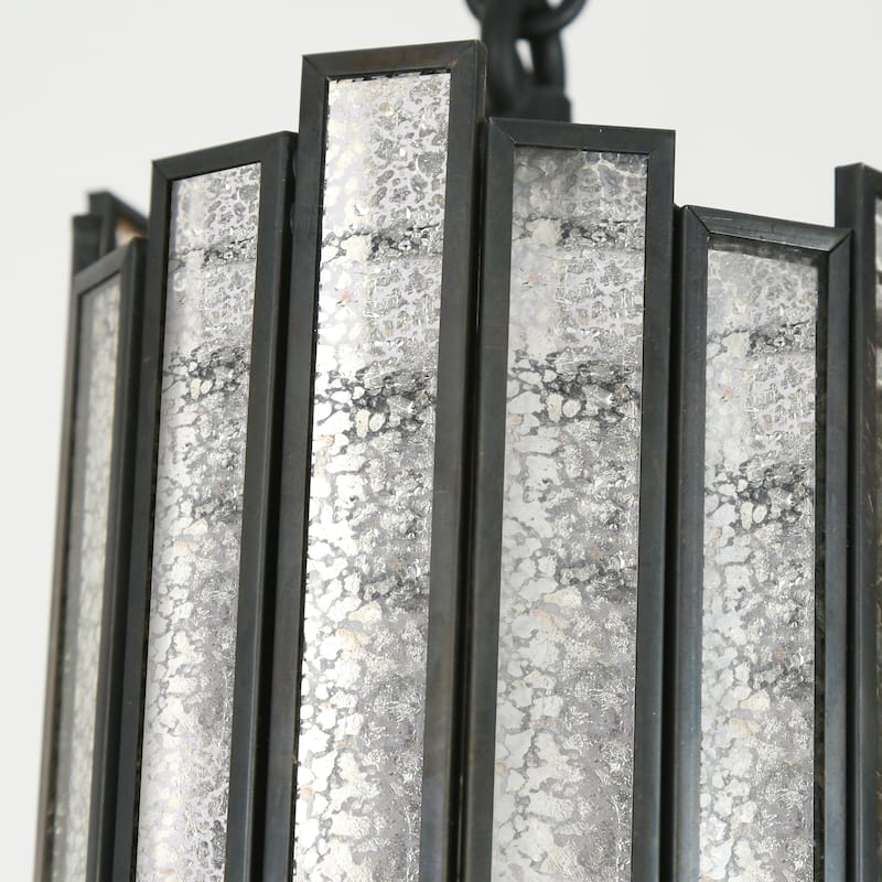 Tifany Modern 1-Light Cylinder Pendant Black Colored Glass Mini Kitchen Island Light - 4.5'' D x 8.5'' H