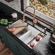 preview thumbnail 8 of 14, Karran QUWS-880 Undermount 32-1/2 in. Double Equal 50/50 Bowl Workstation Kitchen Sink