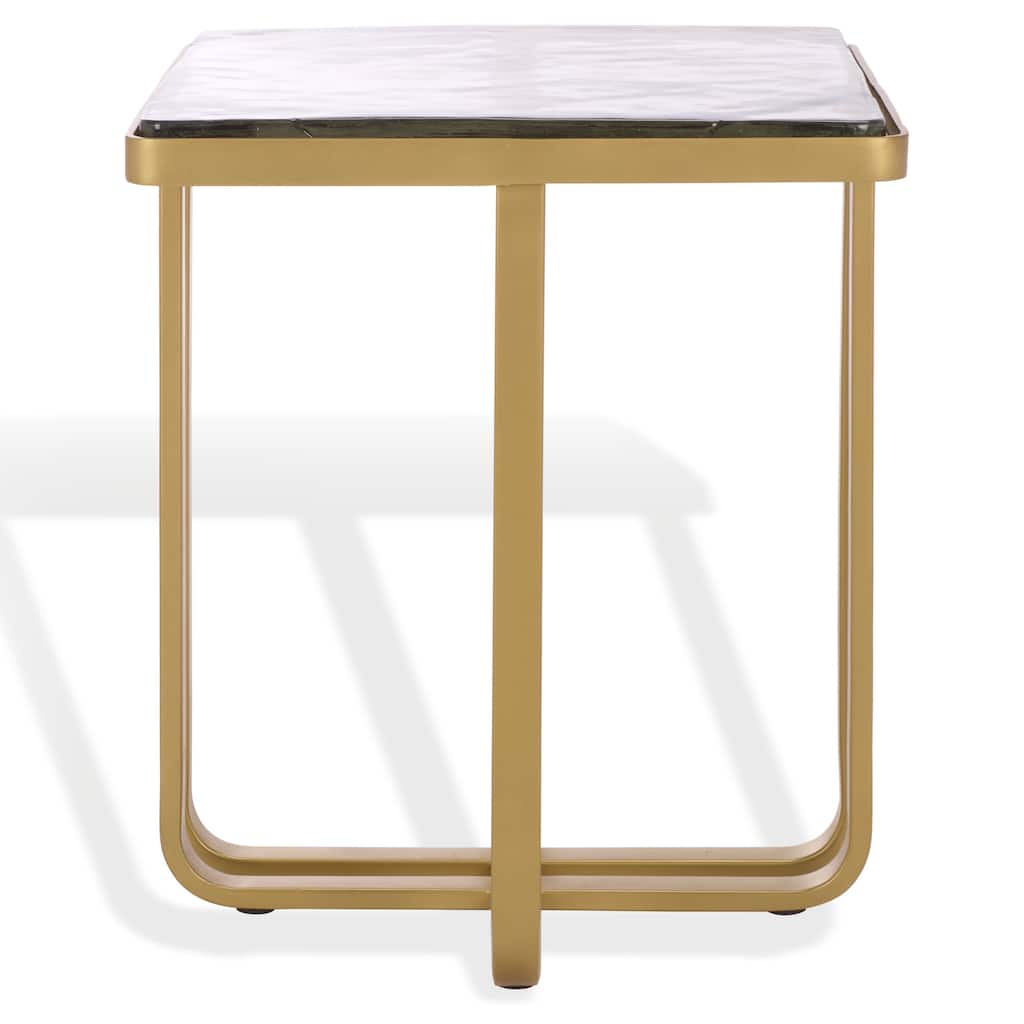 SAFAVIEH Couture Dominic Glass Top Accent Table - 16"W x 16"D x 20"H