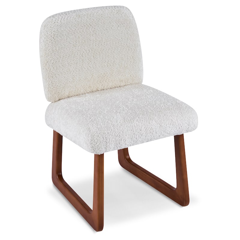 Christopher Knight Home - Modern Upholstered Dining Chair Set with Curved Wooden Legs