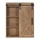 preview thumbnail 22 of 26, Cates Decorative Wood Wall Cabinet with Vanity Mirror and Barn Door