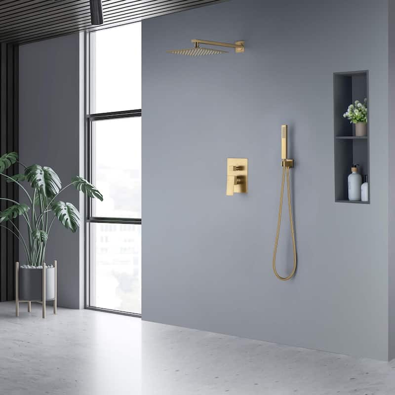 Cube Pressure Balanced 2-Function Shower System with Rough-In Valve