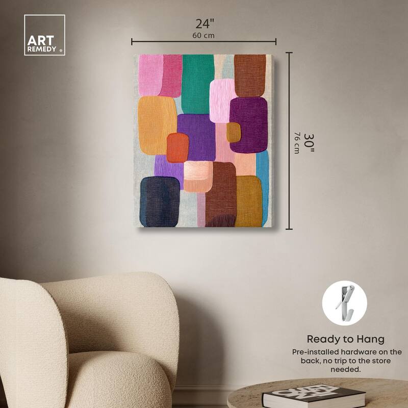 Color Block Cadence I Canvas by Art Remedy, Gallery Wrapped