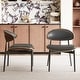 preview thumbnail 19 of 17, Modern Dining Chair 2 Piece Set Ergonomic Foam-Padded Chairs with Curved Backrest - 18.5"Wx18.5"Dx29.13"H