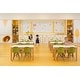 preview thumbnail 14 of 25, Kids Table and Chair Set Modern Toddler Furniture with Round Table and Armless Chairs Eiffel Wooden Legs Dining or Playroom Use