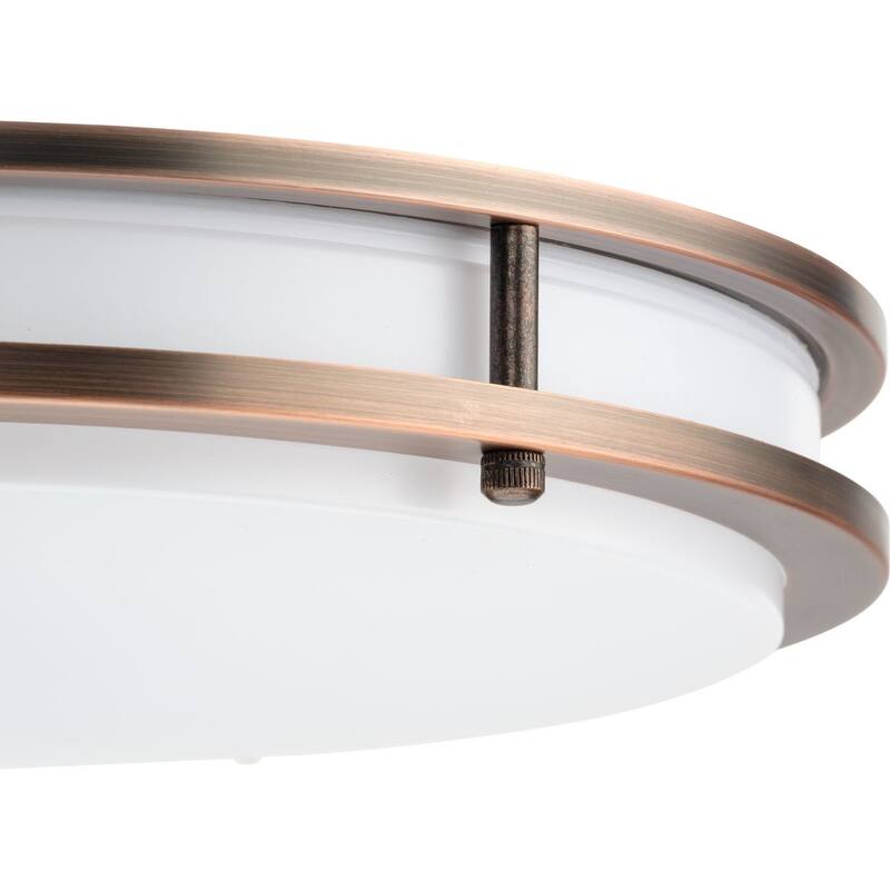 Abide Collection 5-CCT Integrated LED Urban Bronze Contemporary 14" Medium Flush Mount Light - 14 in x 14 in x 2.83 in