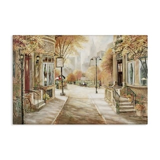 Stupell City Street Shopfronts Canvas Wall Art Design By Ruane Manning