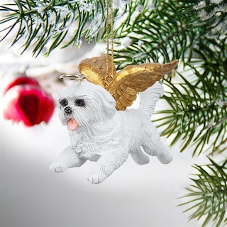 Design Toscano 'Maltese Angel' Dog Christmas Ornament