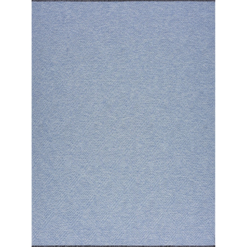 Alameda Solid Color Chevron Machine Washable Indoor Area Rug