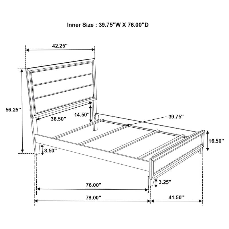 Watson Transitional Panel Grey Oak Bedroom Set
