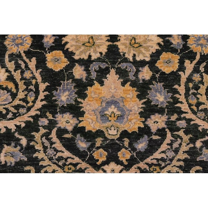 Classic Ziegler Dayami Gray Blue Hand-Knotted Wool Rug - 7'4'' x 9'3''