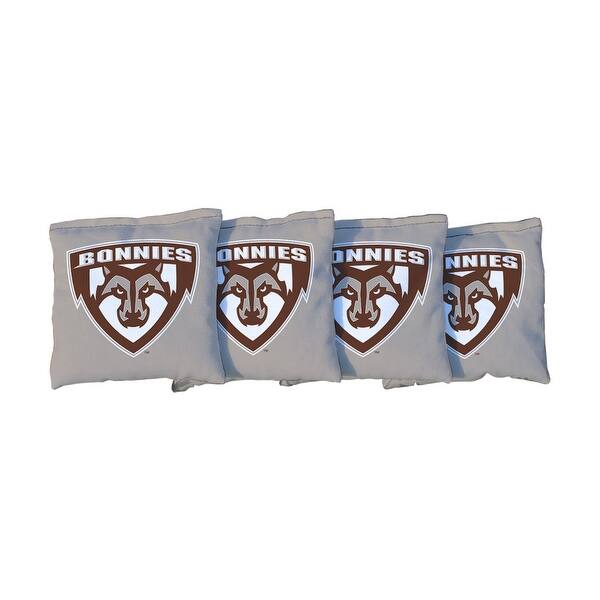 slide 2 of 3, St. Bonaventure Bonnies Grey Cornhole Bags All-Weather Resin Filled