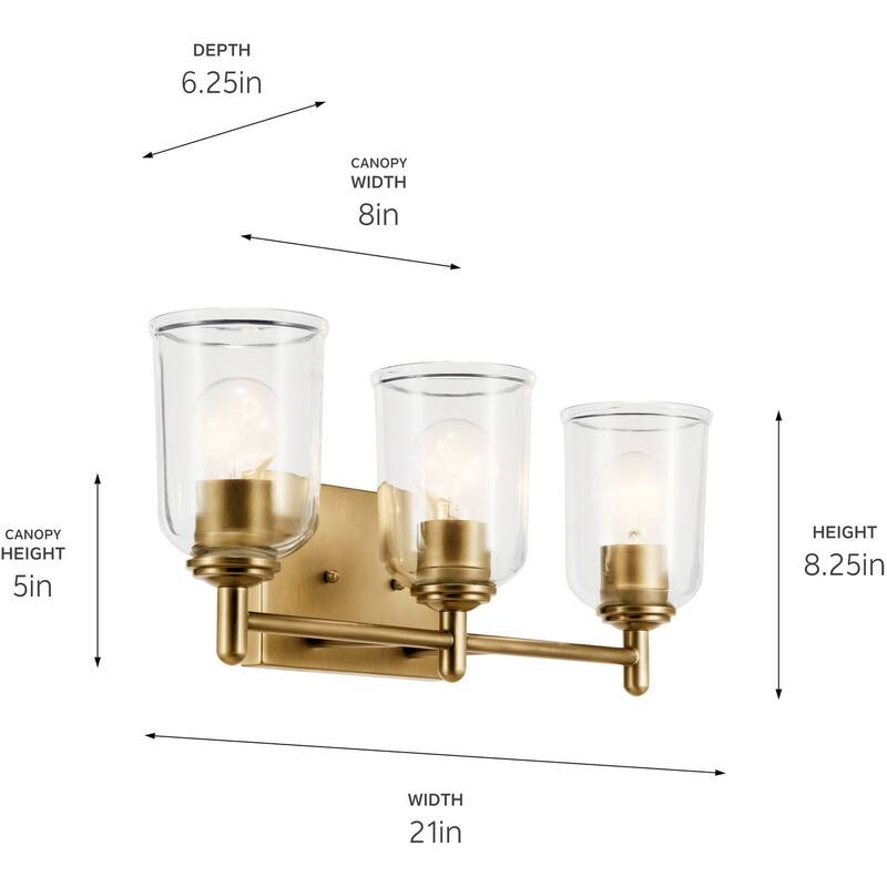 Kichler Shailene 21" Wide 3 Light Bathroom Vanity Light