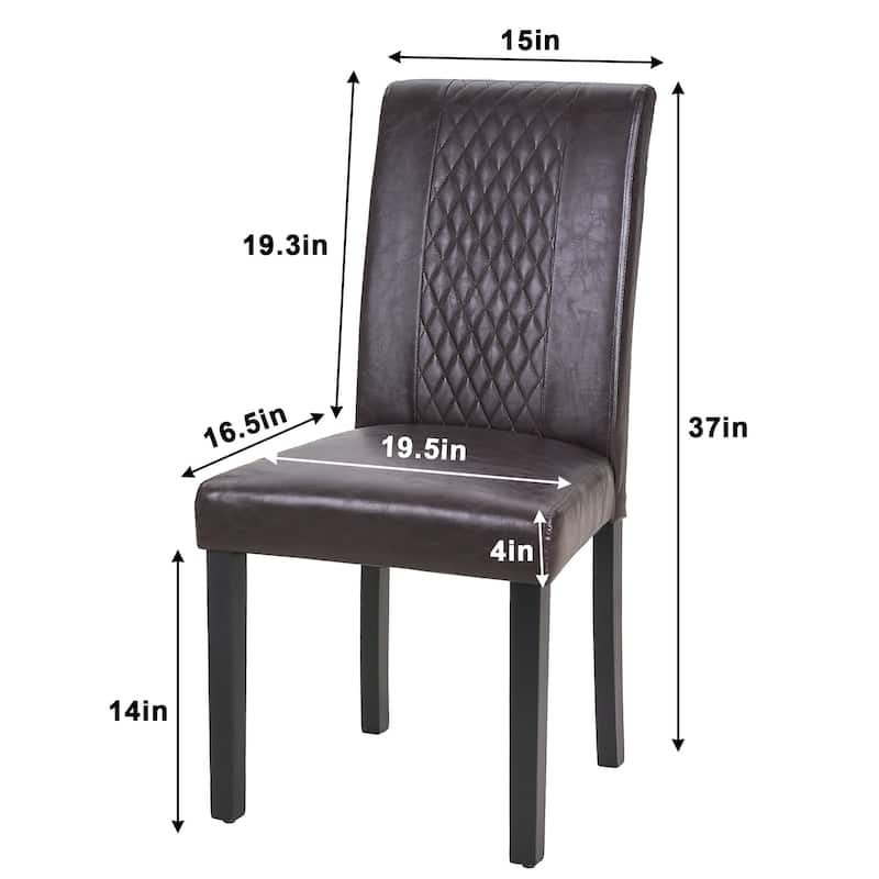Modern Dining Chairs Set of 2/4/6 Upholstered Dining Chairs with Solid Wood Legs and High Back Dining Room Chairs