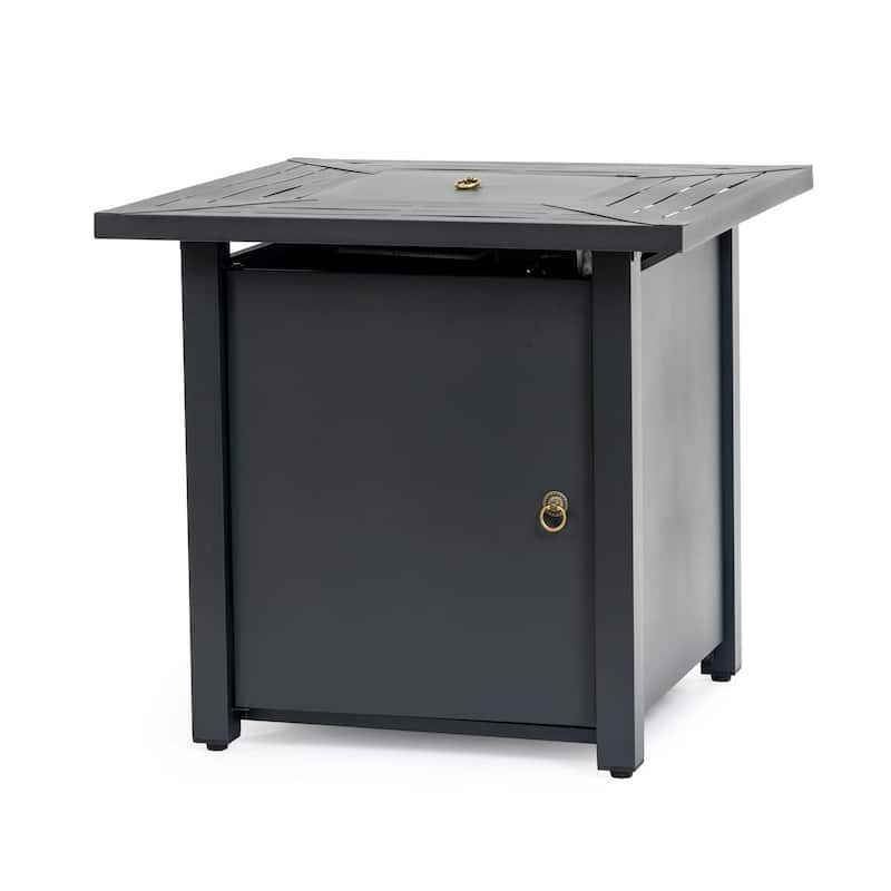 30" Propane Square Steel Gas Fire Pit with 50000 BTU