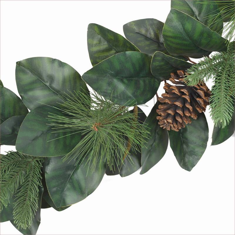 Puleo International 6 ft. x 9" Magnolia Garland - Green