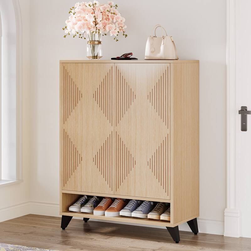 6-tier Modern Shoe Storage Cabinet with Doors for Entryway Living Room