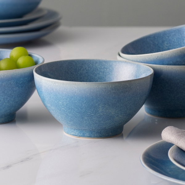 Colorwave Kiln Azure Set of 4 Rice Bowls, 5.75
