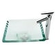 preview thumbnail 9 of 9, Kraus 16-1/2" Aquamarine Glass Vessel Bathroom Sink - Includes Pop-Up