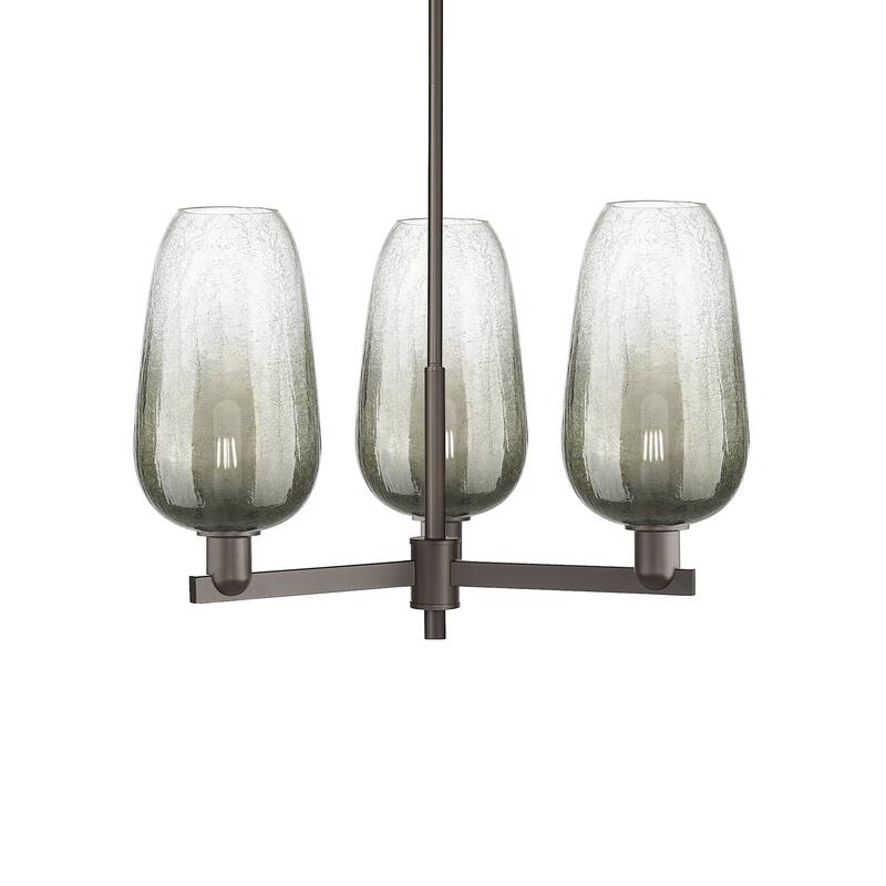 Innovations Lighting 716-3CR-17-18 Brookhaven Flute Chandelier - Oil Rubbed Bronze / Slate